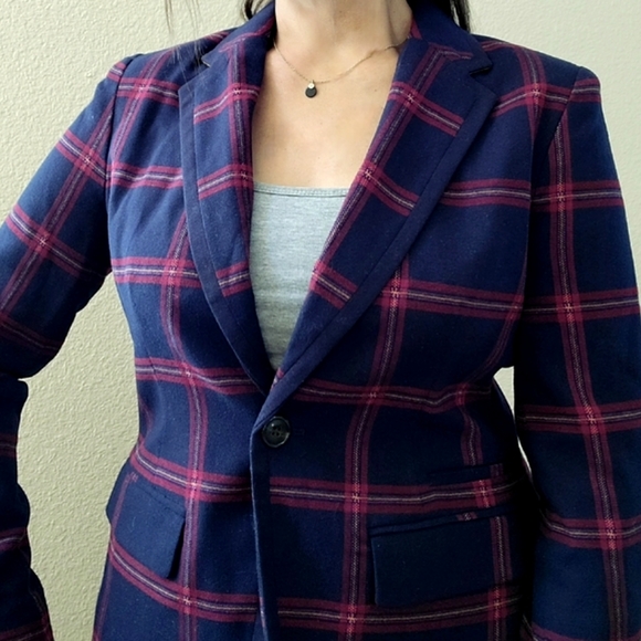 Plaid Blazer Jacket - Picture 7 of 14
